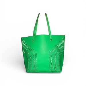 Stella & Dot Green Perforated Tote